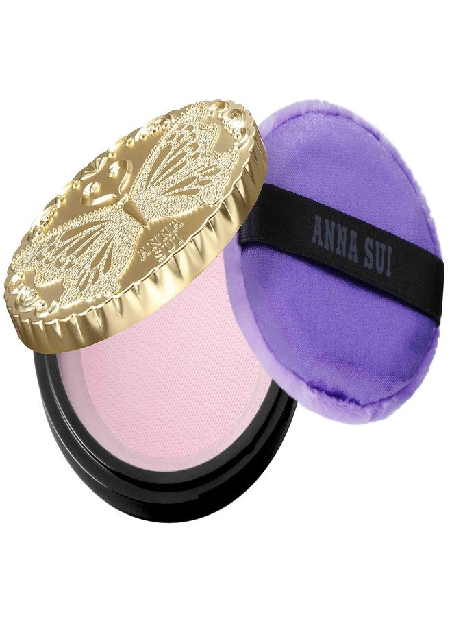 ANNA SUI Loose Face Powder, Mini Compact Only, Refill Sold Separately, With Puff and Lid decorated with Anna Sui's icon Butterfly Motif, 01 Gold - Image 3