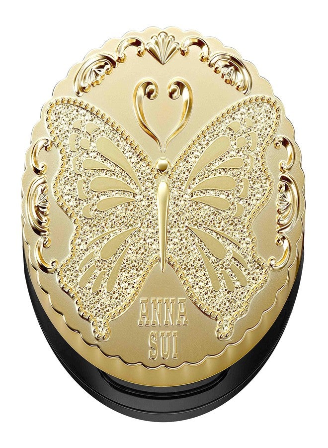 ANNA SUI Loose Face Powder, Mini Compact Only, Refill Sold Separately, With Puff and Lid decorated with Anna Sui's icon Butterfly Motif, 01 Gold - Image 1