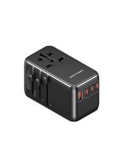 VENTION Vention 4-Port USB CCCA GaN Universal Travel Adapter FJGB0 Black  - Image 1