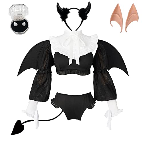 Juejuezi Kitagawa Cosplay Devil Costume Outfit My Dress Up Darling Dress Halloween Costumes for Women (2XL, Black) - Image 1