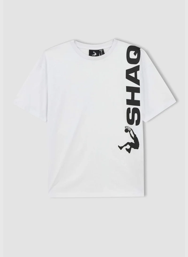 DeFacto Shaquille O'Neal Licenced Boy Oversize Fit Crew Neck Knitted Short Sleeve T-Shirt