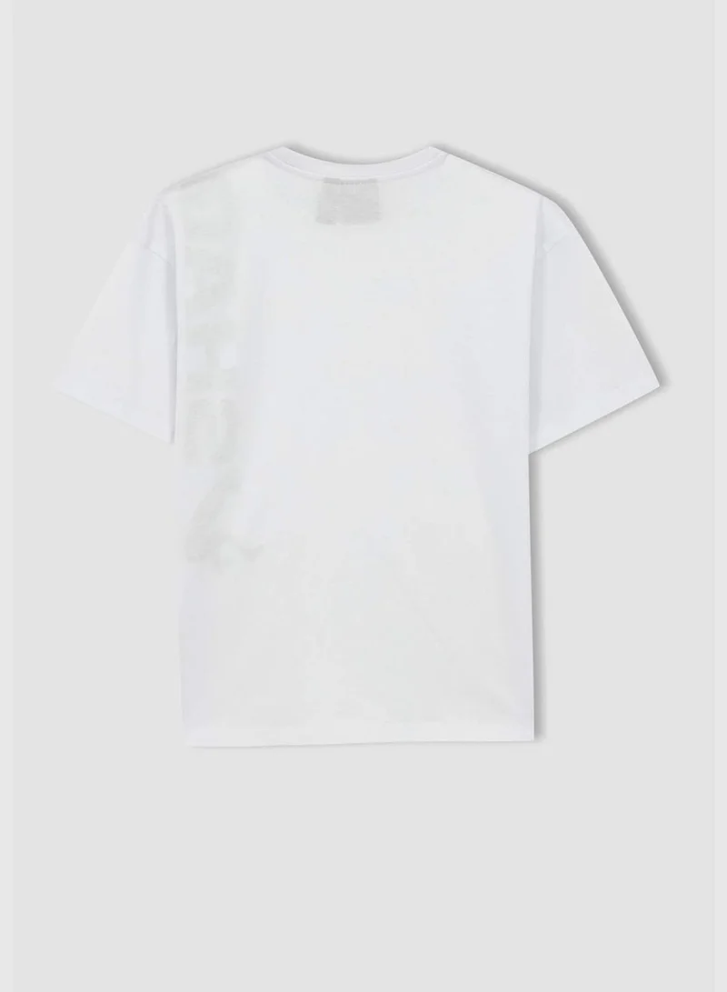 DeFacto Shaquille O'Neal Licenced Boy Oversize Fit Crew Neck Knitted Short Sleeve T-Shirt
