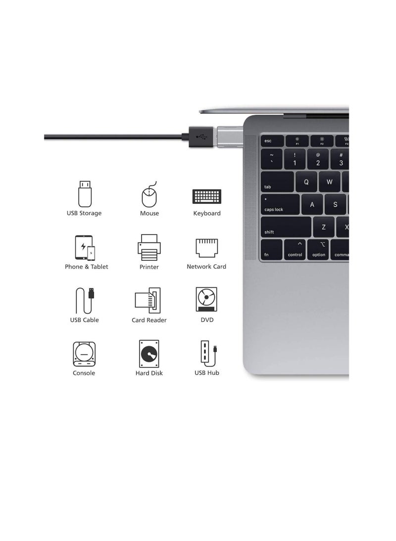 USB C to Adapter(2 Pack),USB-C 3.0 Adapter,USB Type-C USB,Thunderbolt 3 Female Adapter OTG for MacBook Pro 2019,MacBook Air 2020,iPad 2020,More Devices - Image 4