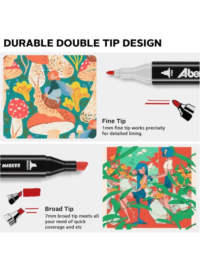 262 Colors Alcohol Markers Set, Dual Tips Blender Art Markers for Drawing, Permanent Sketch Markers for Kids adult coloring, Alcohol Based Markers, Adults Coloring and Artist Illustration. - Image 3