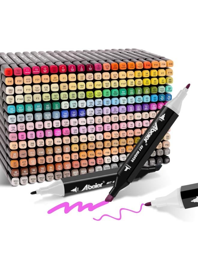 262 Colors Alcohol Markers Set, Dual Tips Blender Art Markers for Drawing, Permanent Sketch Markers for Kids adult coloring, Alcohol Based Markers, Adults Coloring and Artist Illustration. - Image 1