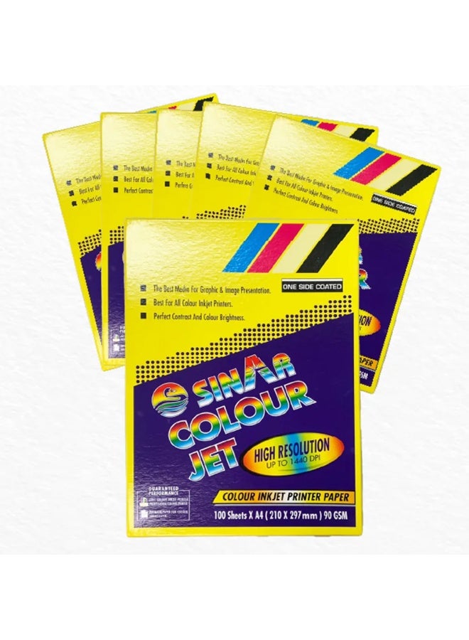 Sinar Colour Ink Jet Printer Paper 100 SheetsxA4(210X297)90GSM - Image 2