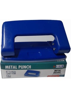 Mimaks Hole Punch Blue Metal Body Hole Punch Small Size 1 Piece Office School School 8-10 Pages  - Image 1