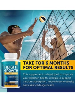 BIYODE Growth Capsules to Grow Taller - Height Growth Maximizer With Calcium For Bone Strength - Made in USA - Natural Get Taller Supplement to Increase Bone Growth - Free of Growth Hormone  - Image 4