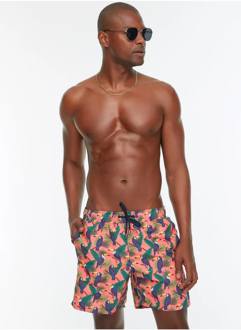 trendyol Toucan Print Swim Shorts