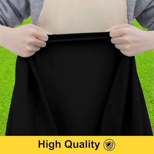 Smiry Picnic Table Cover with Bench Covers, Waterproof Elastic Fitted Polyester Tablecloths for 6 Ft Rectangle Tables, Washable Windproof Tablecloth for Camping, RV & Outdoor (Black, 30x72 Inches) - Image 4