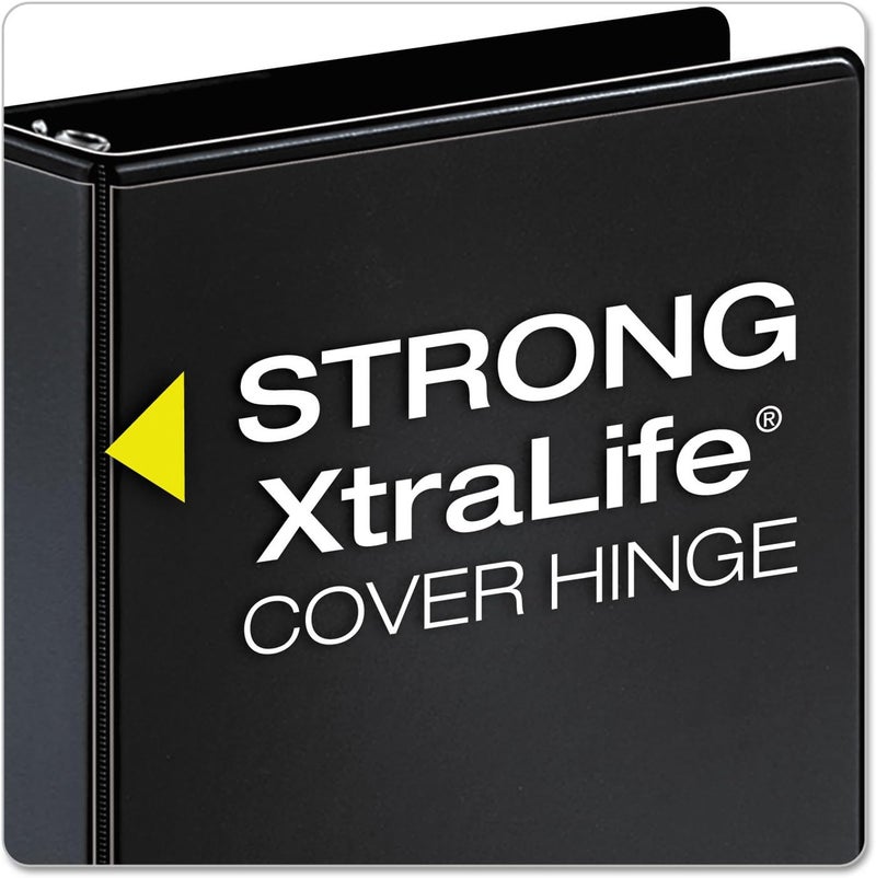 Cardinal Performer 3-Ring Binder, 4", Non-Locking Slant-D Rings, 835-Sheet Capacity, ClearVue Presentation Binder, Nonstick, PVC-Free, Black (17811CB) - Image 3