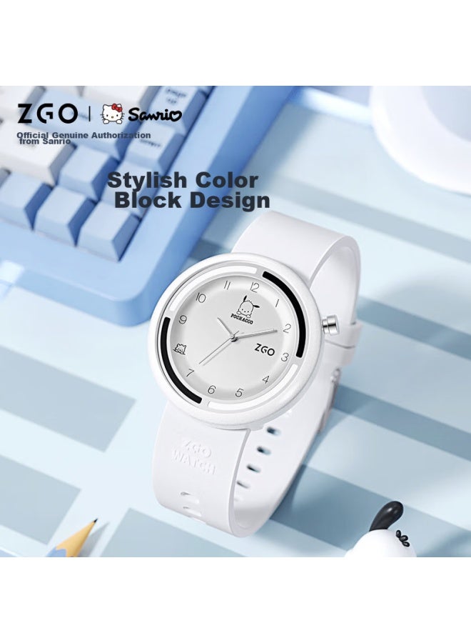 زجو Zgo Sanrio ساعة طالبة للبنات، ساعة معصم أنيقة مقاومة للماء للامتحانات لطلاب المدارس الإعدادية والثانوية، ساعة أطفال 2135 - Image 2