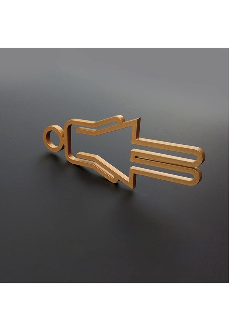 ECVV Acrylic Adhesive Backed Men's and Women's Bathroom Sign 8.6" Removable Man Woman Washroom Restroom Signs for Home Office Work, Bathroom Signage (Gold)  - Image 5