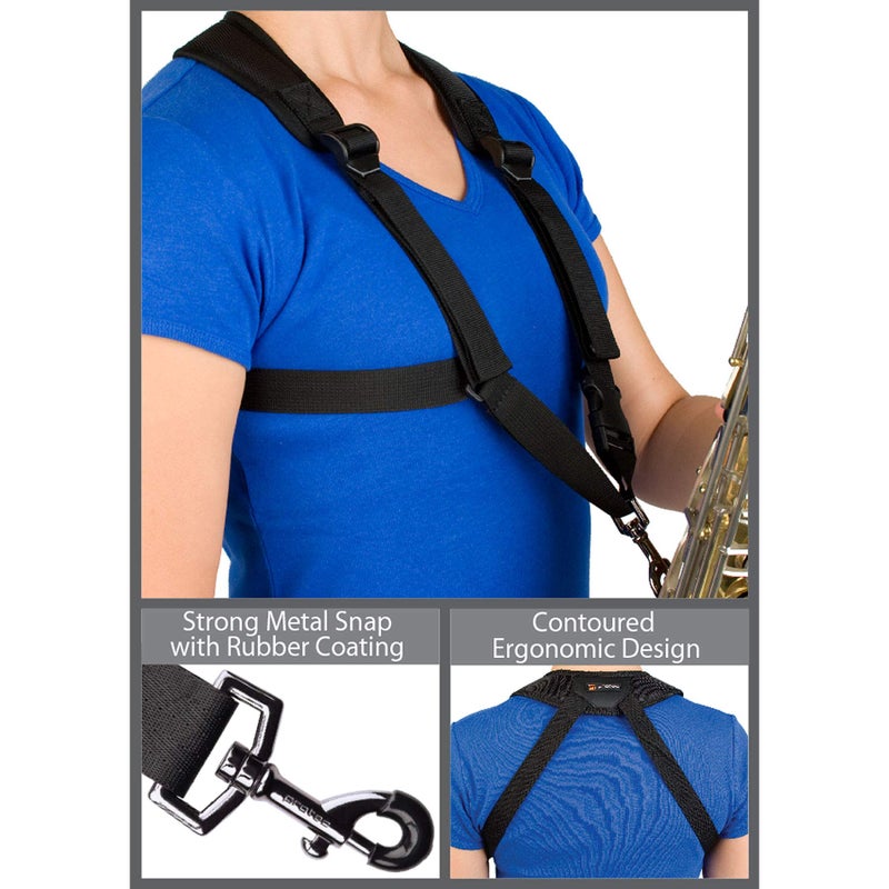 ProTec Pro Tec Protec Saxophone Harness with Deluxe Metal Trigger Snap-Size: Small, Model A306SM - Image 3
