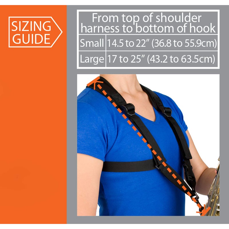 ProTec Pro Tec Protec Saxophone Harness with Deluxe Metal Trigger Snap-Size: Small, Model A306SM - Image 4