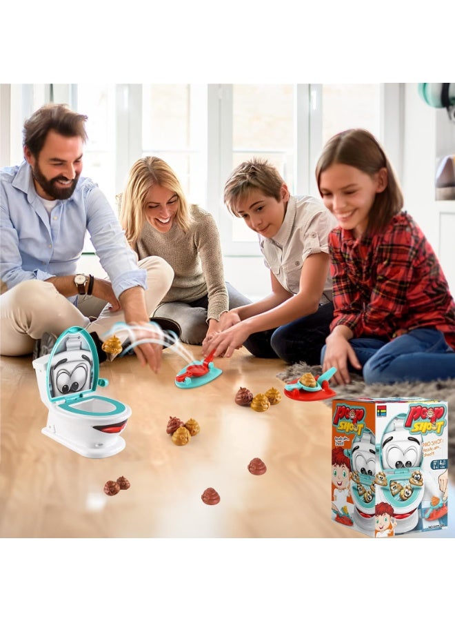 Shoot the Poop Toilet Game for Kids & Adults – Funny Poop Launching Toy with 12 Rubber Poops, 2 Catapults & Toilet Bowl – Hilarious Family Party Game, Interactive Indoor Skill Toy, Gag Gift for Boys & Girls Age 4+  - Image 3