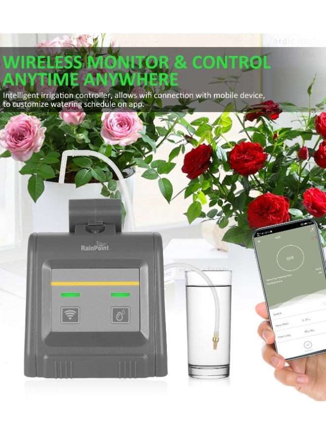RAINPOINT Wifi Programmable Watering Timer Intelligent Irrigation Controller Automatic Watering System with Drippers Tubing Barb Fittings for Home Garden Balcony Greenhouse - Image 5