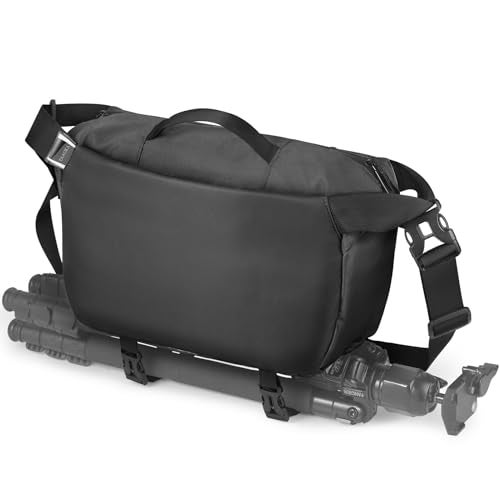 TAAOKA Camera Sling Bag Waterproof Camera Case with Tripod Holder DSLRSLRMirrorless Cameras Shoulder Bag Crossbody Camera Bags for Photography Black - Image 1
