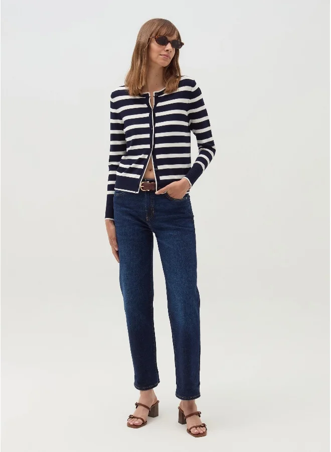Ovs Striped cardigan with round neck