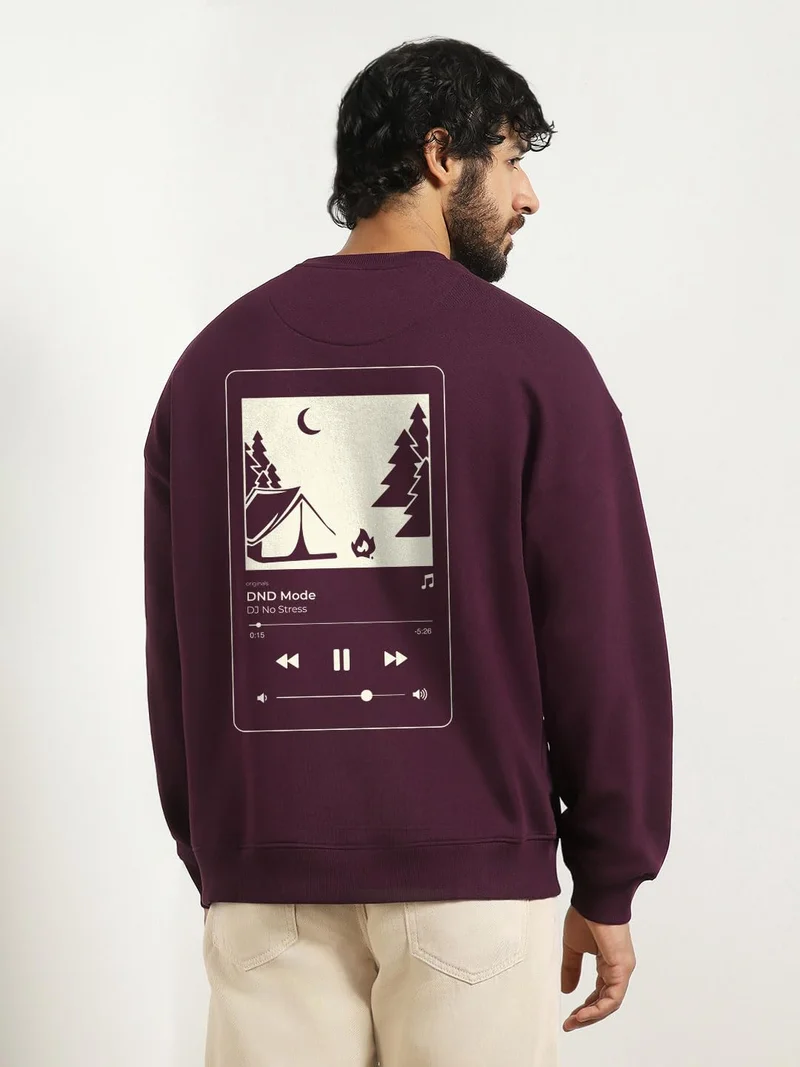 NOBERO  Men's Oversized Cotton Crew Neck Sweatshirt for Men | Best Price UAE