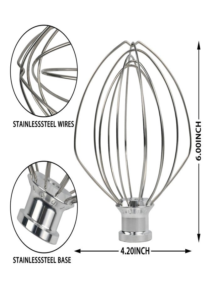 Delixike Mixer Parts and accessories 63227 Stainless Steel egg Mixer with Eclectrics compatible All-metal Stand Mixer for Hamilton Beach Mixer Accessories Replacement Flour Cake Balloon Mixer - Image 4