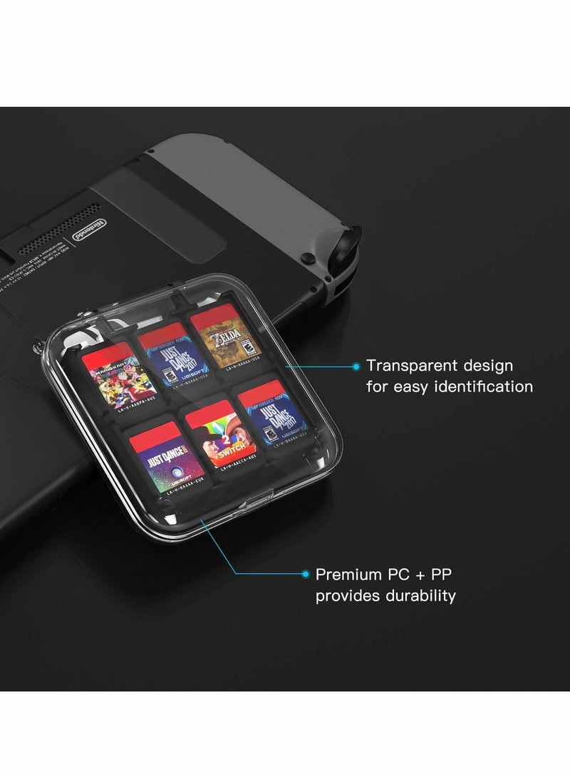 SYOSI Game Card Case, Portable Game Card Storage Box with 24 Game Card Slots and 12 Micro SD Card Slots Compatible with Nintendo Switch. - Image 3