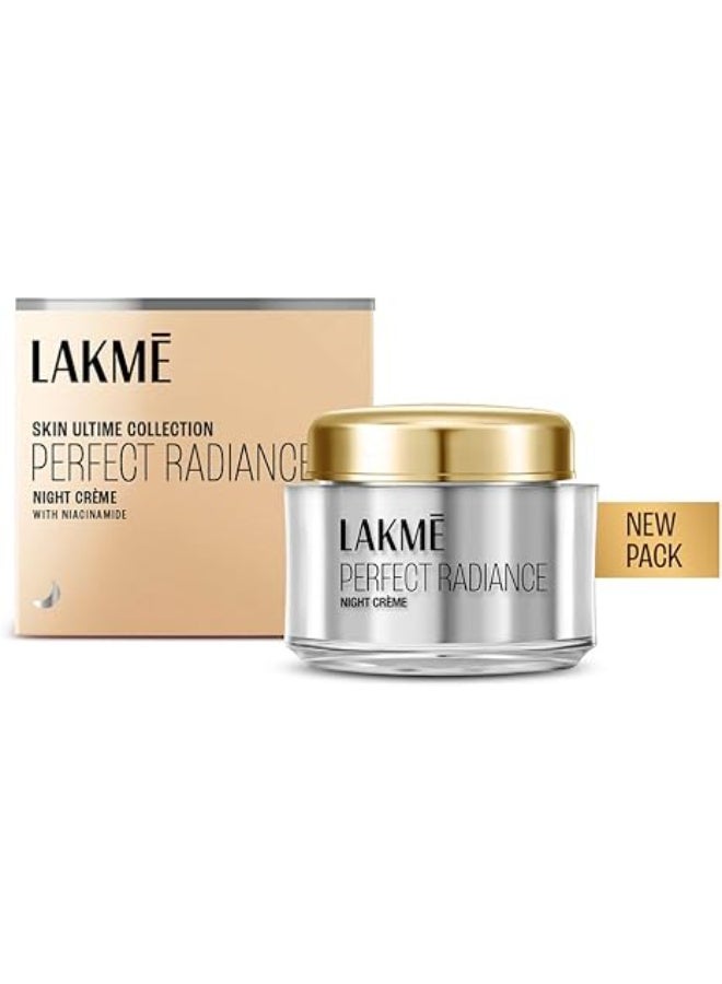لاكمي كريم الليل المتألق Absolute Perfect Radiance Brightening Night Cream 50 g، مرطب يومي لإصلاح الوجه لبشرة مشرقة ومتوهجة - مع الجلسرين والنياسيناميد - Image 2