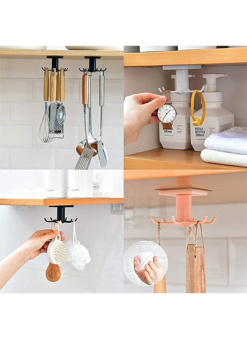 Sweetjoy Sweetjoy 1 Pc 360 Degrees Rotating Folding Hook SelfAdhesive 180 Degrees Vertical Flip Hook Waterproof Utility Hook for Home Bathroom Kitchen Office Towel Space Saving  - Image 4