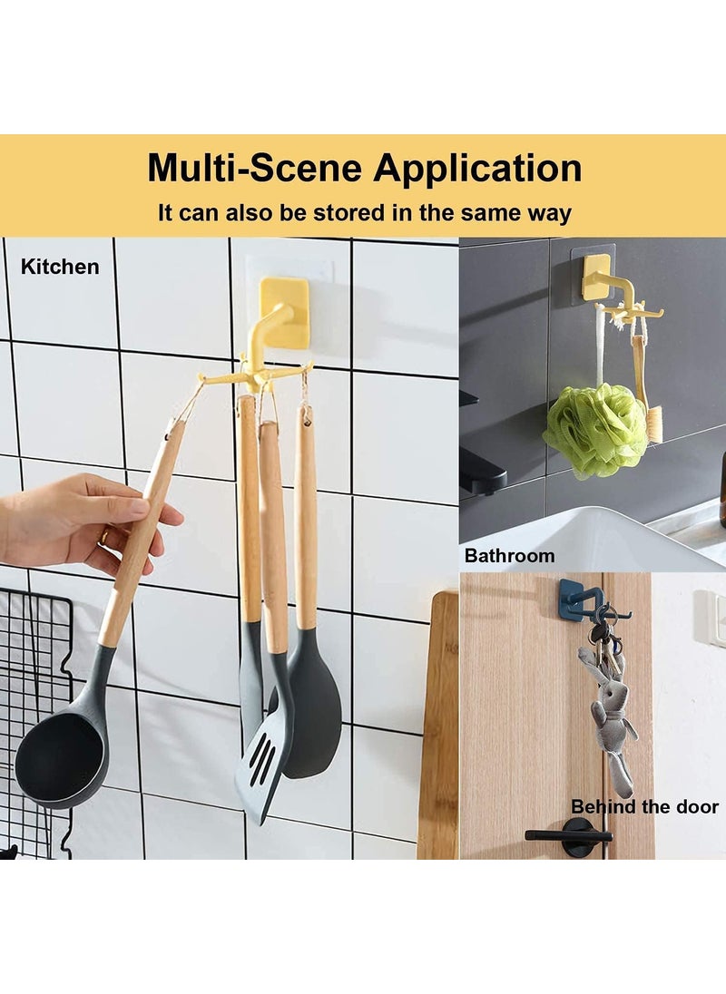 Sweetjoy Sweetjoy 1 Pc 360 Degrees Rotating Folding Hook SelfAdhesive 180 Degrees Vertical Flip Hook Waterproof Utility Hook for Home Bathroom Kitchen Office Towel Space Saving  - Image 2