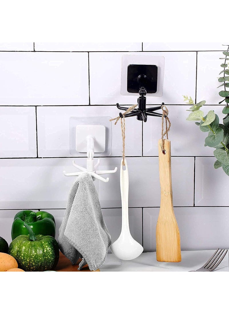 Sweetjoy Sweetjoy 1 Pc 360 Degrees Rotating Folding Hook SelfAdhesive 180 Degrees Vertical Flip Hook Waterproof Utility Hook for Home Bathroom Kitchen Office Towel Space Saving  - Image 5