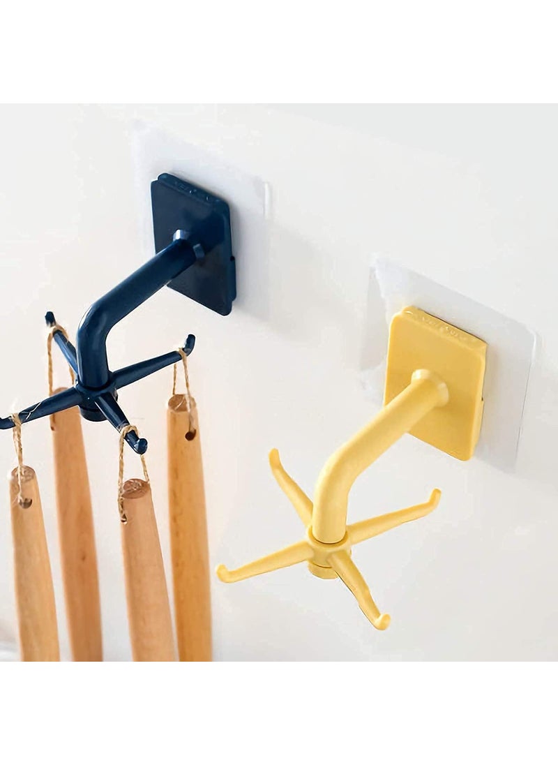 Sweetjoy Sweetjoy 1 Pc 360 Degrees Rotating Folding Hook SelfAdhesive 180 Degrees Vertical Flip Hook Waterproof Utility Hook for Home Bathroom Kitchen Office Towel Space Saving  - Image 1