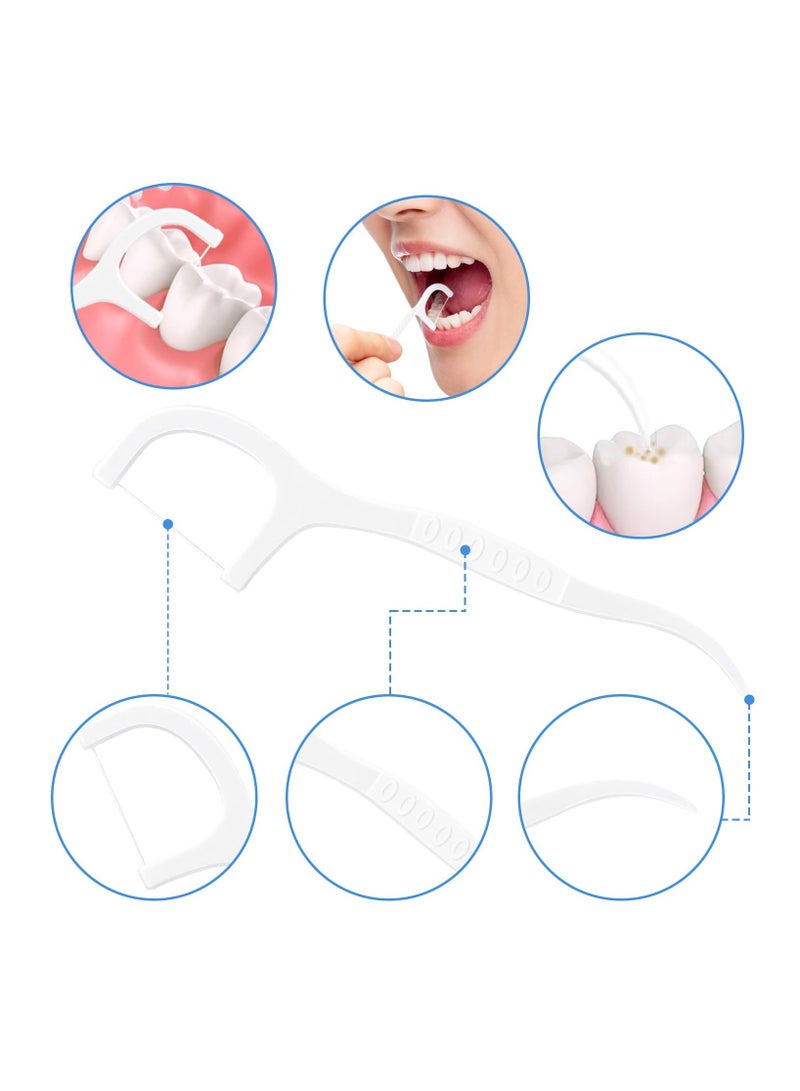 200 Pcs Dental Floss Sticks 2 in 1 Dental Floss Picks Tooth Picks Sticks Plastic, Picks Teeth Cleaning with 4 Portable Storage Cases for Travel - Image 3