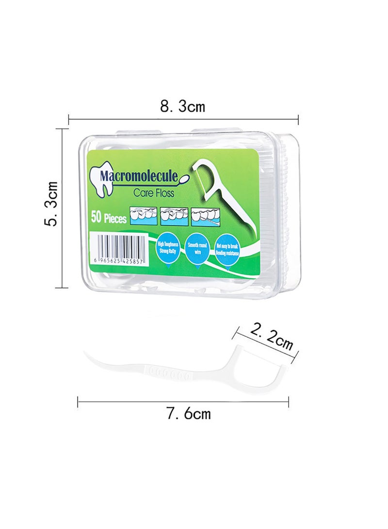 200 Pcs Dental Floss Sticks 2 in 1 Dental Floss Picks Tooth Picks Sticks Plastic, Picks Teeth Cleaning with 4 Portable Storage Cases for Travel - Image 2