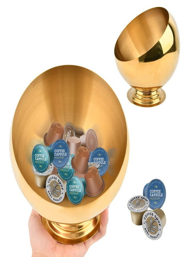 Kazheon Coffee Pod Holder Large Capacity Coffee Pod Storage K Cup Organizer Espresso Pods Holder Espresso Capsule Storage for Counter(COLOR:gold) - Image 3