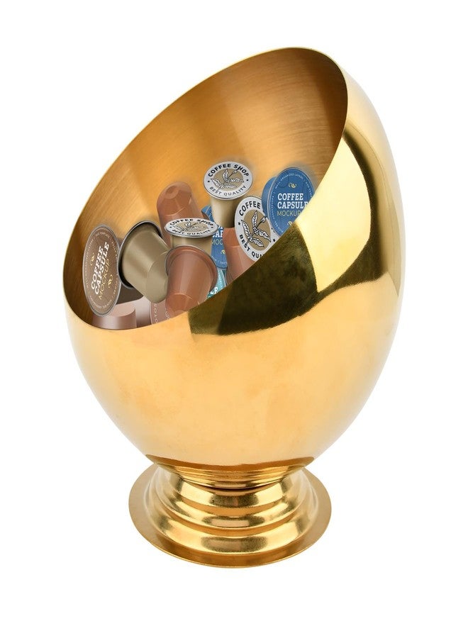 Kazheon Coffee Pod Holder Large Capacity Coffee Pod Storage K Cup Organizer Espresso Pods Holder Espresso Capsule Storage for Counter(COLOR:gold) - Image 1