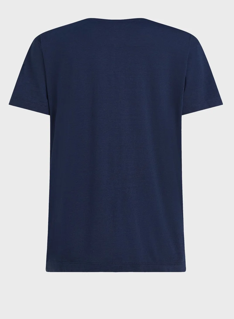 TOMMY HILFIGER Casual Printed Crew Neck T-Shirt