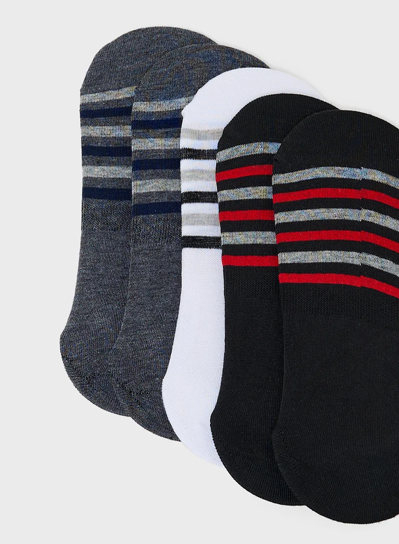 Seventy Five Basics Pack Of 5 Invisible Socks
