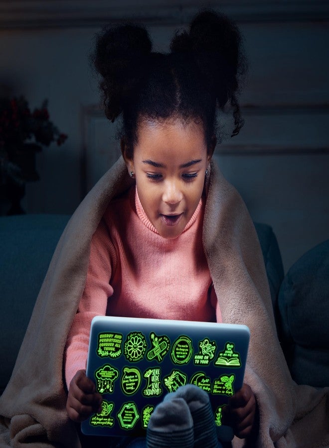 Robmoda 50 Pcs Inspirational Quotes Stickers for Kids Glow in The Dark, Neon Sticker for Water Bottle, Vinyl Waterproof Laptop Decals for Teens Girls Boys, Students Adults Sticker Pack - Image 4