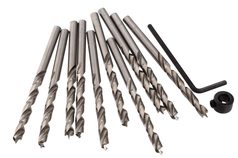 Desunia 5mm High Speed Steel Brad Point Drill Bits Set of 10