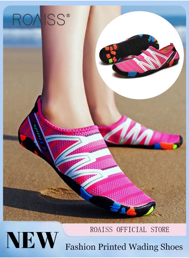 roaiss Unisex Outdoor Beach Diving Shoes Soft-Sole Fitness Outdoor Shoes With Contrast Color Beach Shoes  - Image 1
