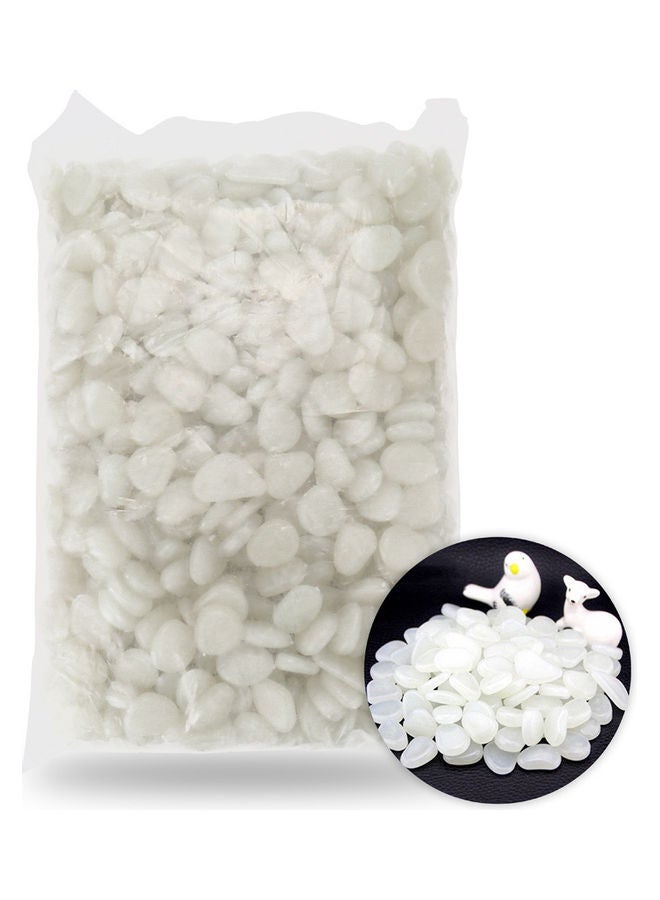 NIBEMINENT 100-Piece Garden Pebbles Set White - Image 1