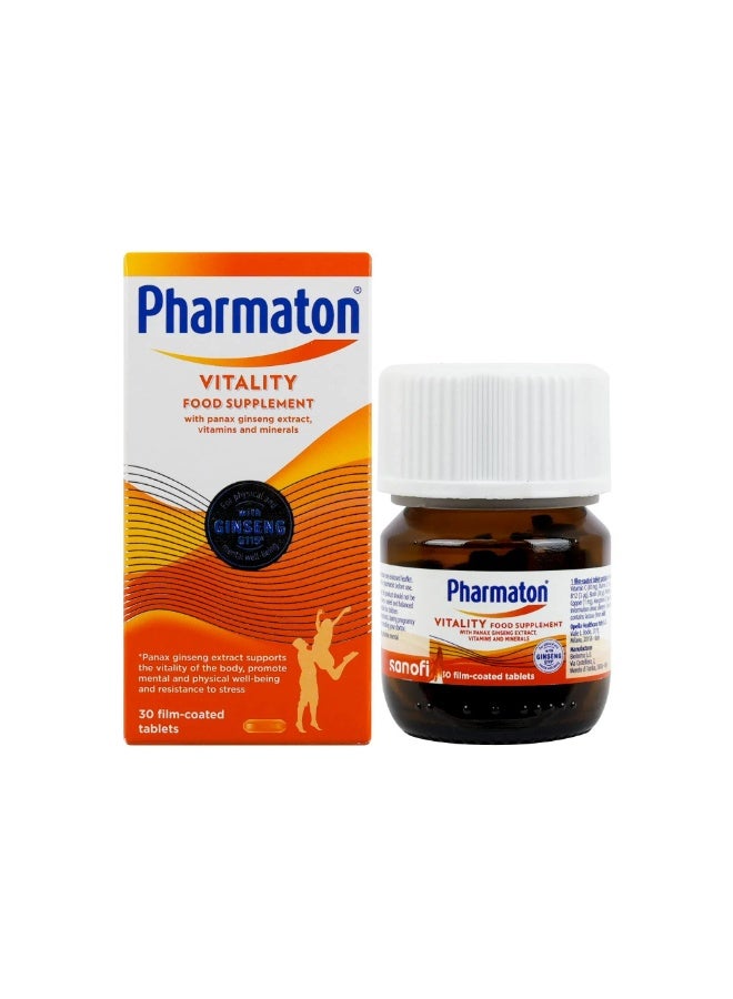 Pharmaton Vitality Multivitamin with Ginseng G115 - 30 Capsules - Image 1