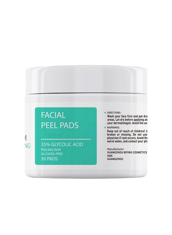 YAFUSIPE Glycolic Acid Pads 35% AHA Facial Resurfacing Pads, Glycolic Acid Toner Exfoliating Face Wipes Peel Exfoliant Pads Face Peel Facial Pads for Fine Lines & Wrinkles 50 Pads - Image 1