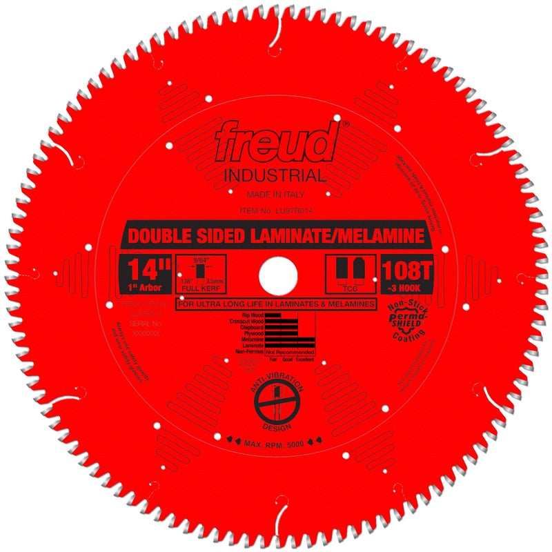 Freud LU97R014: 14" x 108T Double Sided Laminate/Melamine Blade - Image 4