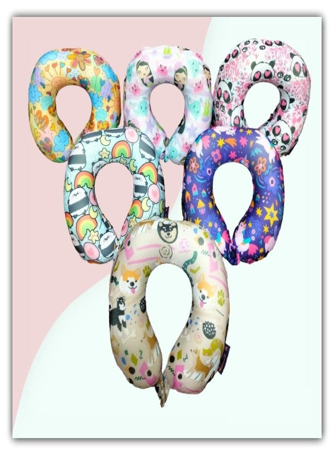 TEMSON Luxurious Portable Travel Pillow - Soft Fabric Neck Pillow Travel for Men, Women & Kids, Neck Travel Pillow for Air Travel, Flight Pillow for Neck Support (Unicorn) - Image 3