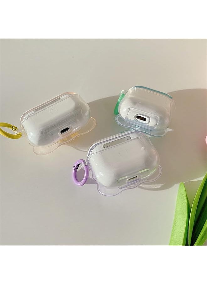 erorex - Soft Clear Tpu Case For Airpods 3 2021 Purple Colorful Bow Keychain Cover Cute 3D Bow Design Cover Clear Protective Case Shockproof Case Cute Protective Cover For Girls Woman Airpods 3 - Image 1