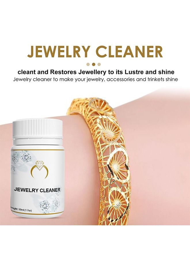 EELHOE Jewelry Cleaner for Silver, White Gold Platinum, Diamond, Sapphire, and other Stones, Liquid Solution for Ultrasonic Machine and Tarnish Removal Cream for Sparkling Brilliance(50ml) - Image 4
