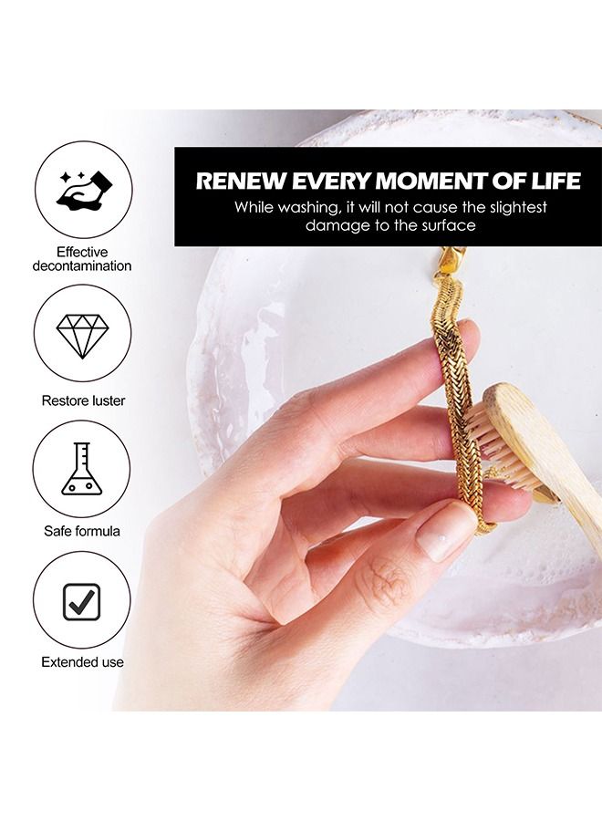 EELHOE Jewelry Cleaner for Silver, White Gold Platinum, Diamond, Sapphire, and other Stones, Liquid Solution for Ultrasonic Machine and Tarnish Removal Cream for Sparkling Brilliance(50ml) - Image 3