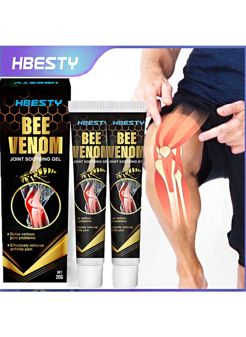 2 Pieces Of Bee Venom Joint Soothing Gel,For Muscle And Knee Pain Relief