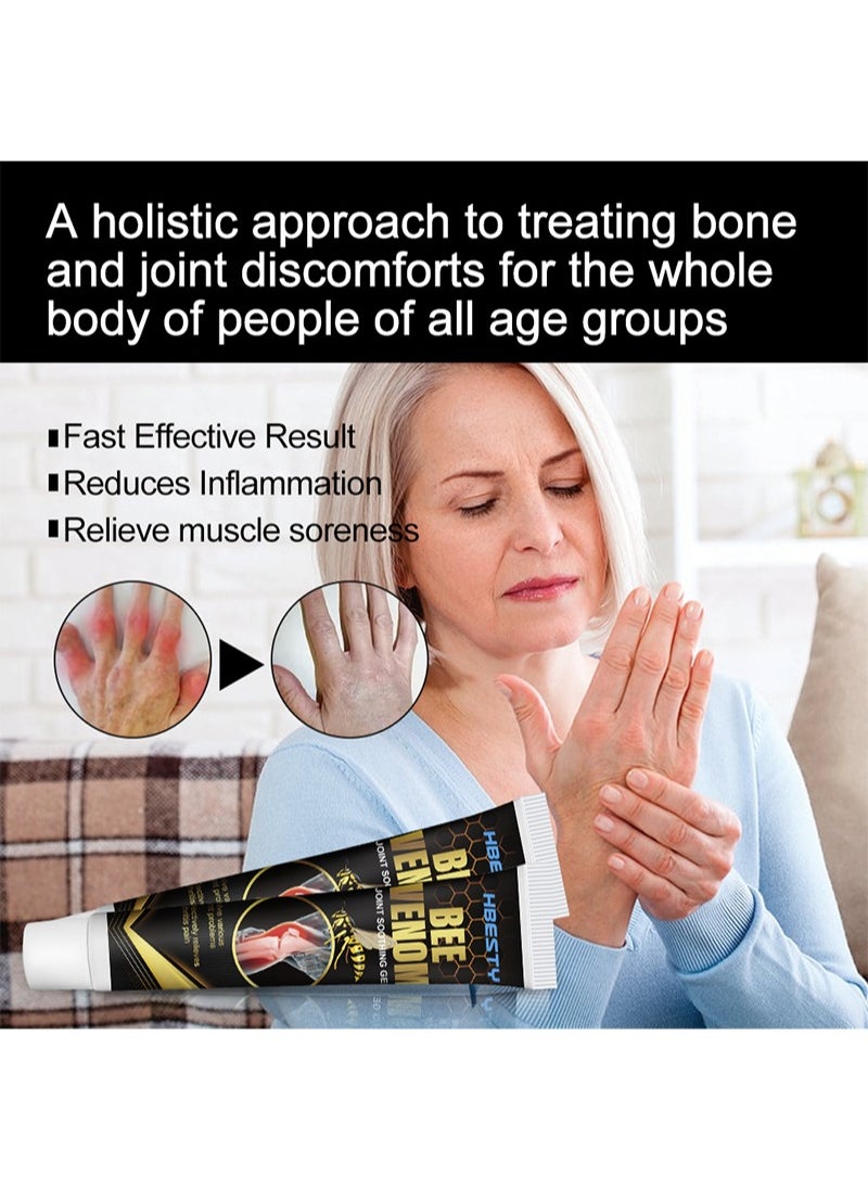 2 Pieces Of Bee Venom Joint Soothing Gel,For Muscle And Knee Pain Relief